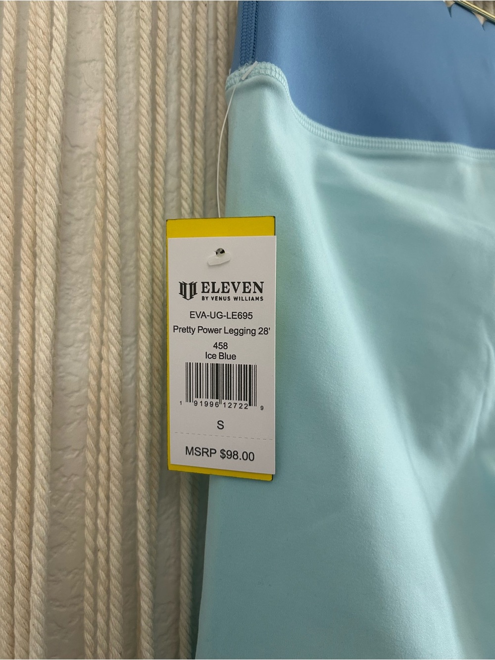Eleven by Venus Williams Two Toned Blue Leggings with scalloped waistband SZ S - Picture 15 of 16